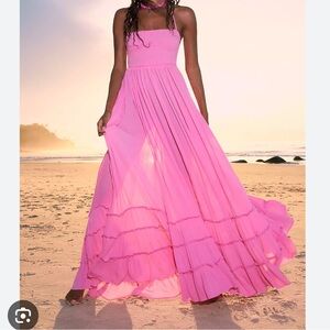 Free people Extratropical Maxi Dress in pink